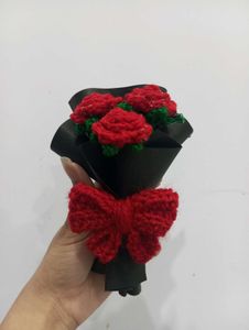 Handmade Crochet Rose Bouquet