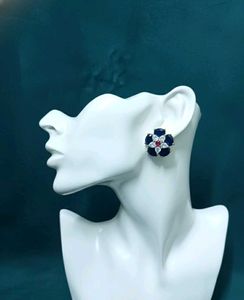 AD Flower Stud Earrings