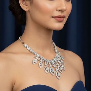anti tarnish AD STONES Necklace