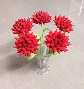 🆕️ Set Of 5 Rose Paper Flowers Handmade