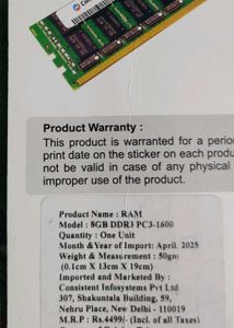 Consistent 8GB DDR3 RAM