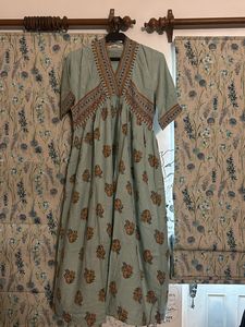 Sea Green Ethnic Dress