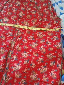 Vibrant red floral Lehenga suit