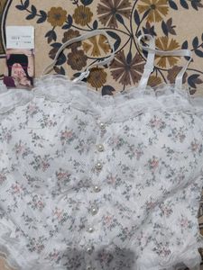 Floral Lace Button-Up Bra