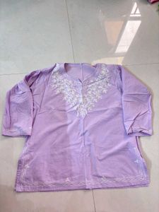 Lavender Embroidered Kurta