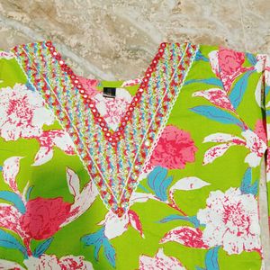 Flower Print Kurti Set 🌻