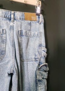 Light Wash Cargo Jeans