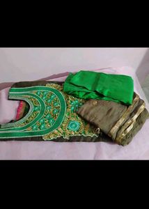 Elegant Embroidered Dress Material