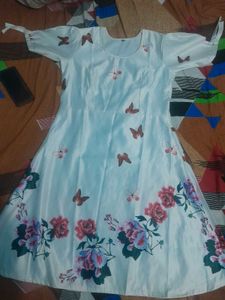 Charming Butterfly & Floral Print Dress
