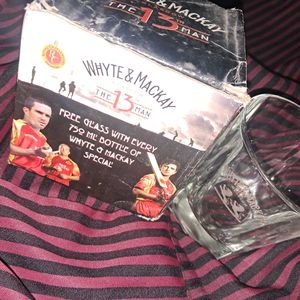 Vintage Whyte & Mackay "The 13th Man" Glass