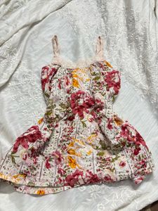 Floral Print Spaghetti Strap Top