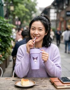 Cute Kawaii Tumbler with Straw