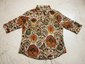 Paisley Print Button-Up Shirt