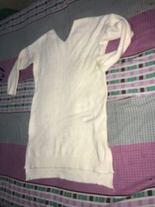 Cream Top &amp; Black Pants Set