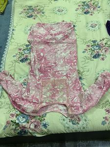 Pink Floral Print Kurta