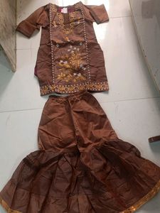 Kids Sharara Dress Embroidered