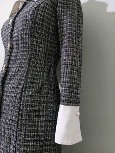 Chic Tweed Button-Up Dress
