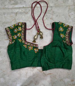 Embroidered Green Blouse