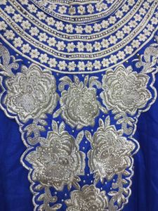 Elegant Blue Embroidered Anarkali