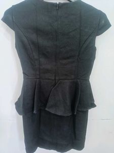 Elegant Black Peplum Dress