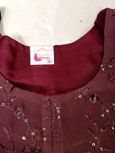 Elegant Ethnic Gown coffee brown 🟤