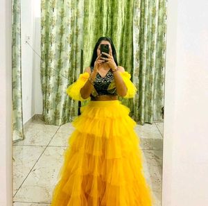 Gorgeous Yellow Lehenga Choli Set