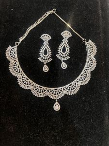 Sparkling CZ Necklace &amp; Earring Set