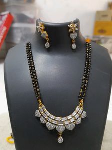 Elegant Mangalsutra Necklace & Earring Set