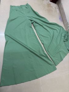 Green Flared plazzo