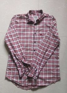 Men's Red Plaid Button-Up Shirt