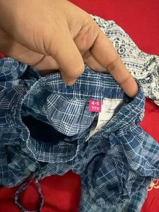 Blue White Printed Kurta Set