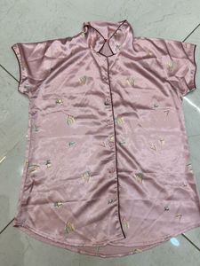 Silky Pink Pajama Set