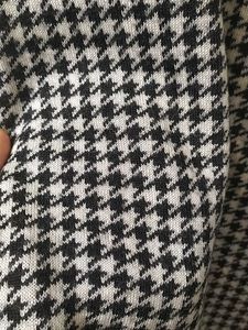 Houndstooth Knit Mini Dress