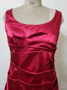 Red Satin Cocktail Dress