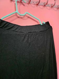 Black Bodycone Maxi Skirt with Slit