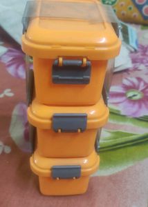 Orange Stackable Storage Containers