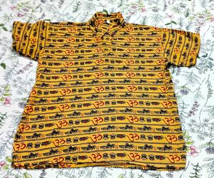 MEN'S YELLOW OM KURTA