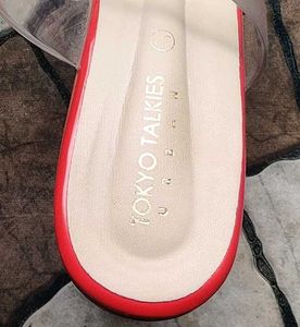 Red Heels with Transparent Straps
