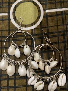 Peacock Design Earrings with Pearls