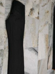 Elegant Striped Black Trousers