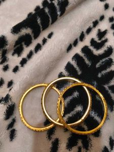 Bangles with Mirror Work Gold