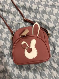 Cute Bunny &amp; Pink Drawstring Crossbody Bags