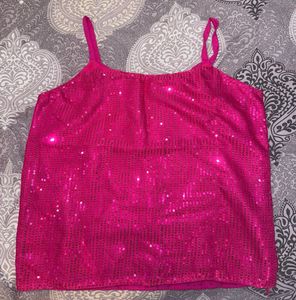 Sparkly Hot Pink Cami Top