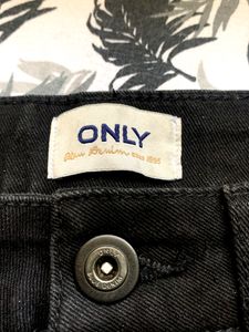ONLY Women Black Denim Skirt