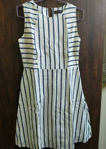 Striped Sleeveless Fit & Flare Dress