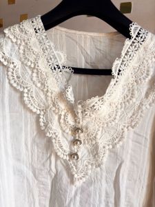 Korean Cream Lace Detail Blouse