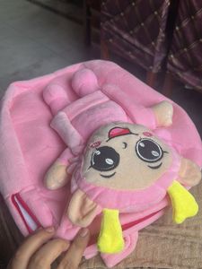 Cute Pink Monkey Plush Backpack