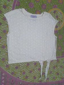 White Broderie Anglaise Crop Top