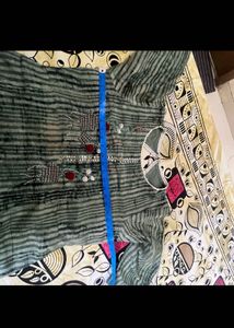 Embroidered Striped Kurta with White Pants