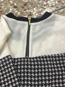 Black And White Women A Line Top